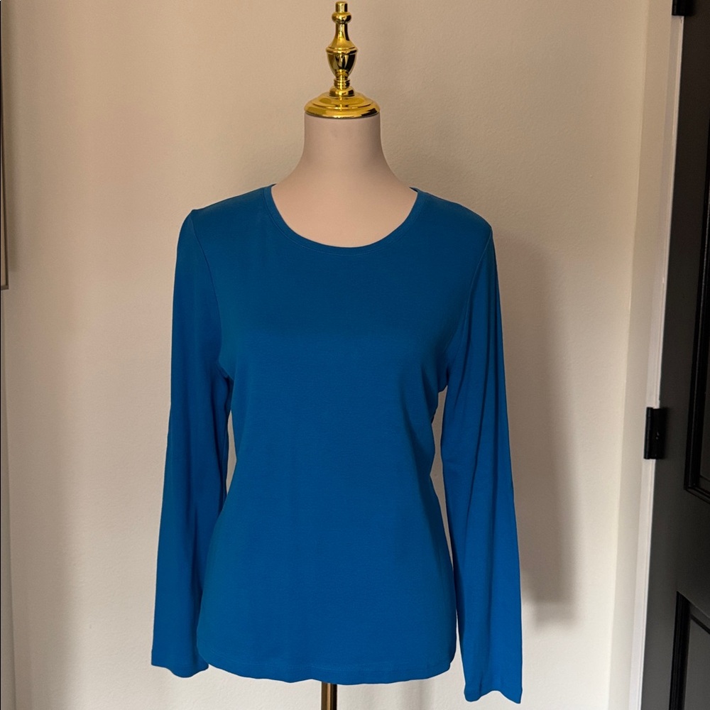 Talbots Vibrant Blue Cotton Top